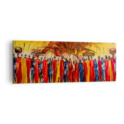 Schilderen op canvas - Daar, daar, daar gaan ze - 140x50 cm
