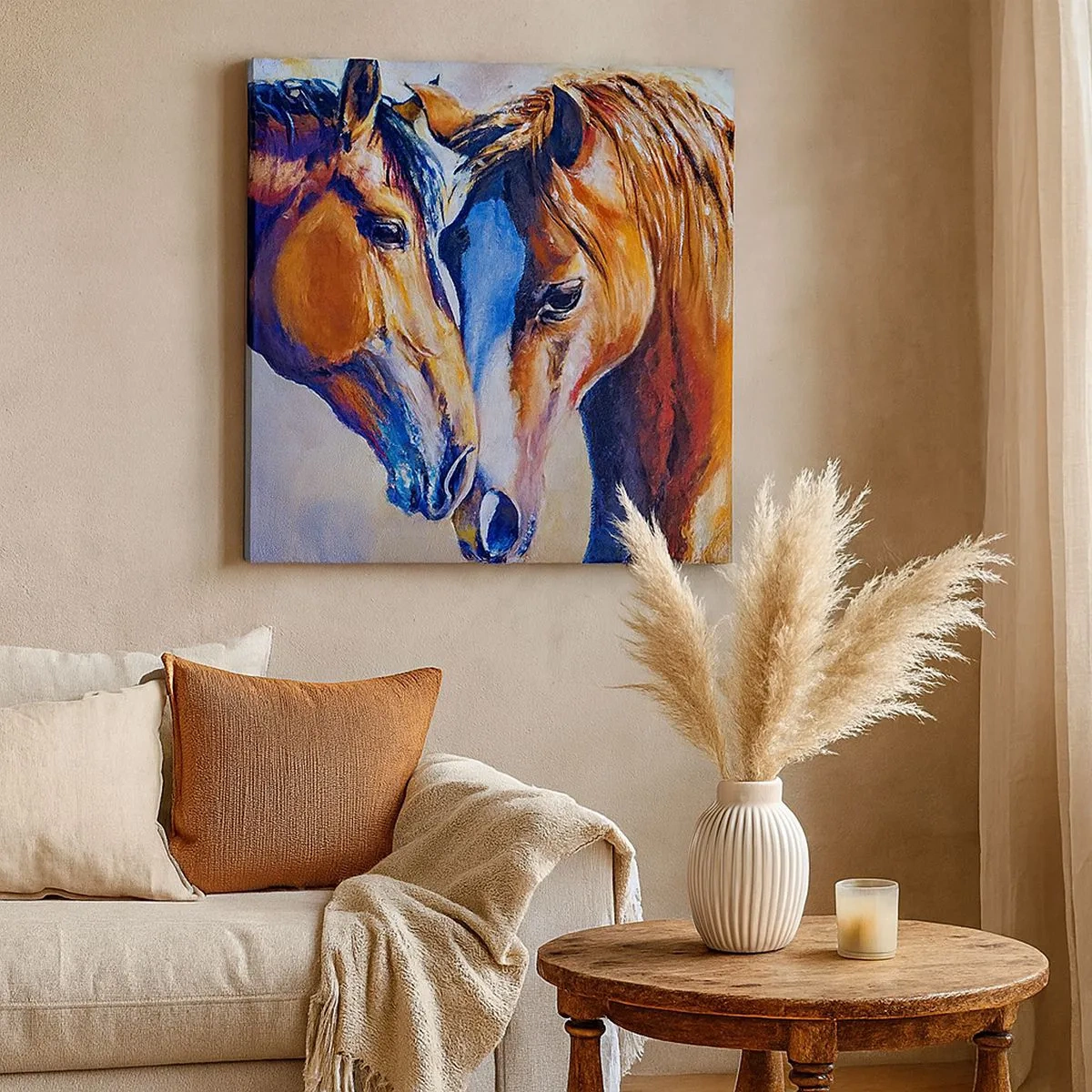 Schilderen op canvas - Is het vriendschap? is het liefde? - 30x30 cm