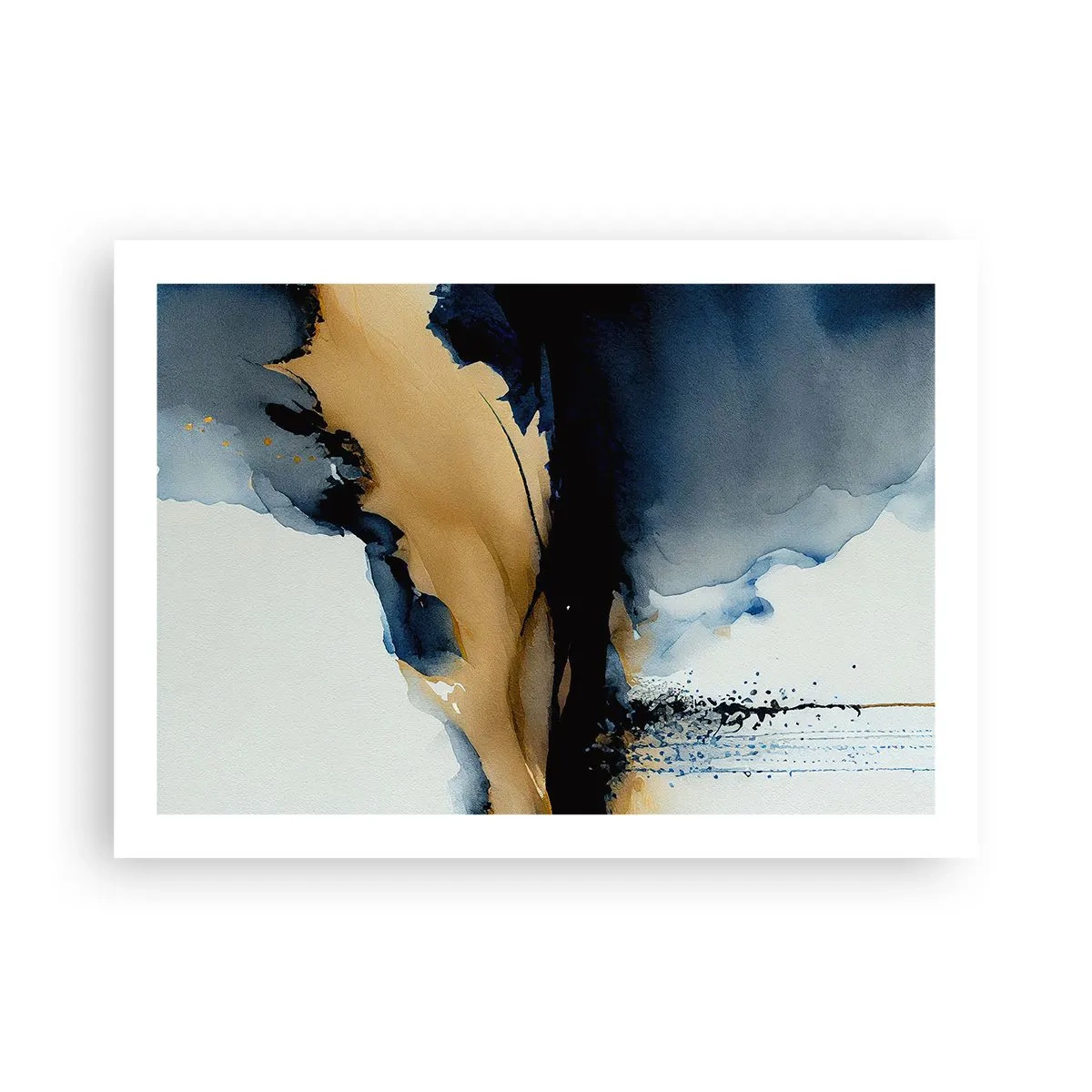 Poster - Achter het gordijn - 70x50 cm