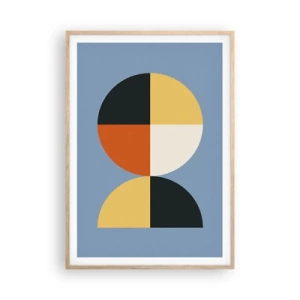 Een poster in een licht eiken lijst - Kijk en tel - 70x100 cm