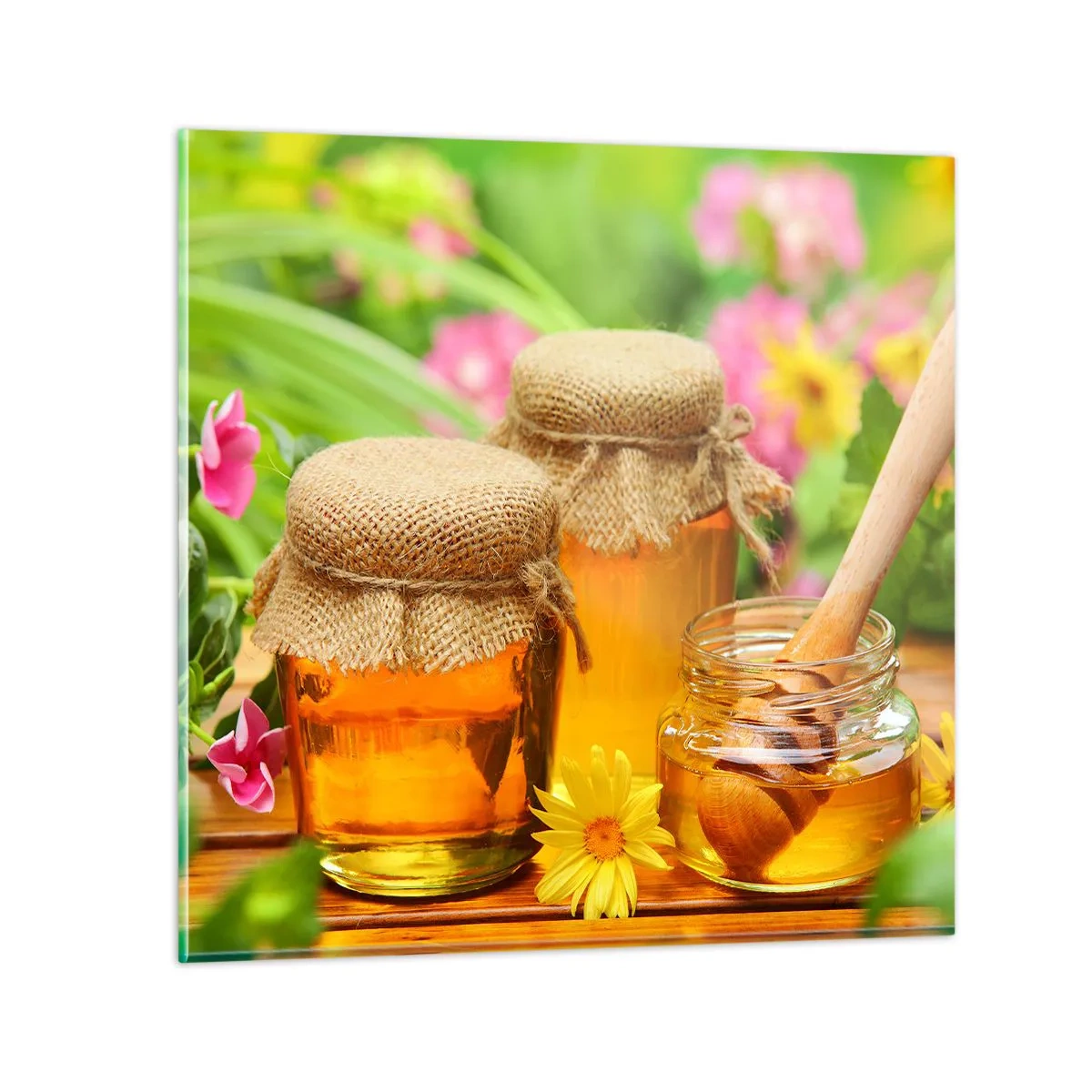 Schilderen op glas - Zoet en bloemig - 40x40 cm