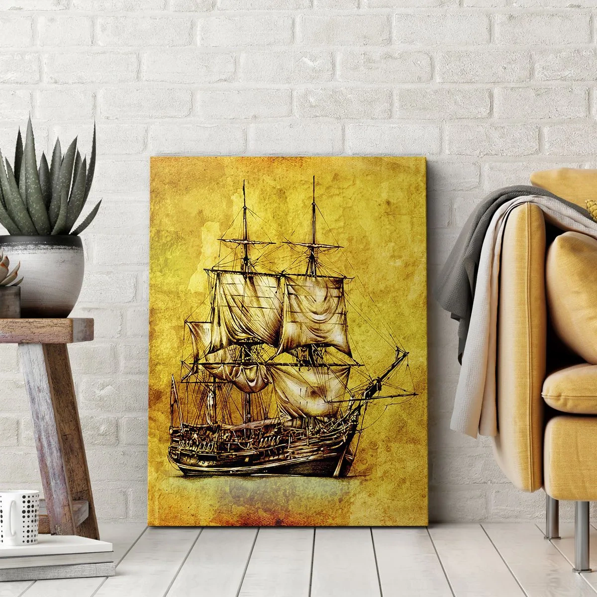 Schilderen op canvas - Richting Tortuga! - 70x100 cm