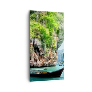 Schilderen op canvas - Een uitnodiging voor een exotische reis - 65x120 cm