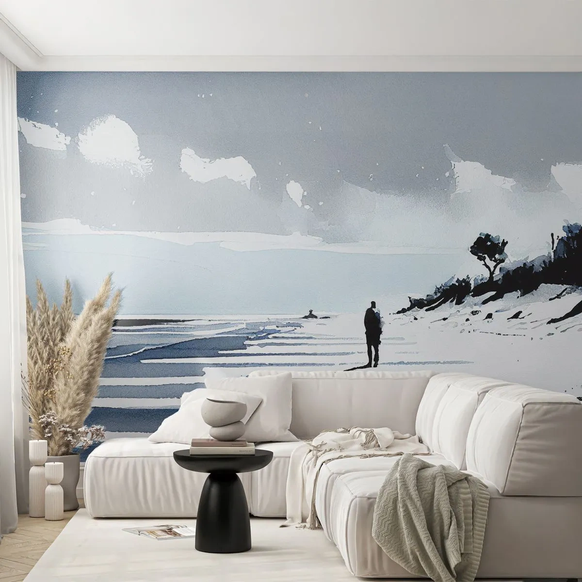 Fotobehang Standard Eco - Alleen - Landschap, Strand, Deel - 150x105 cm