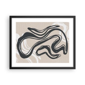 Poster in een zwarte lijst - Expressie vermenigvuldigd - 50x40 cm