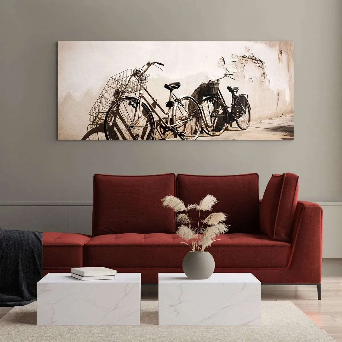 Schilderen op glas - De onvergetelijke charme uit het verleden - 100x40 cm