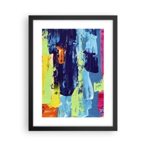 Poster in een zwarte lijst - Het leven is mooi! - 30x40 cm