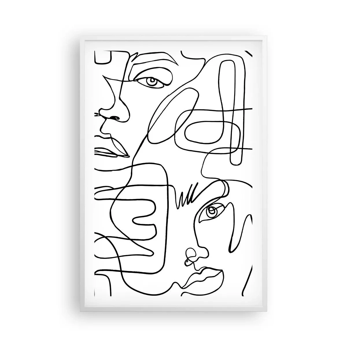 Poster in een witte lijst - In verwarde emoties - 61x91 cm