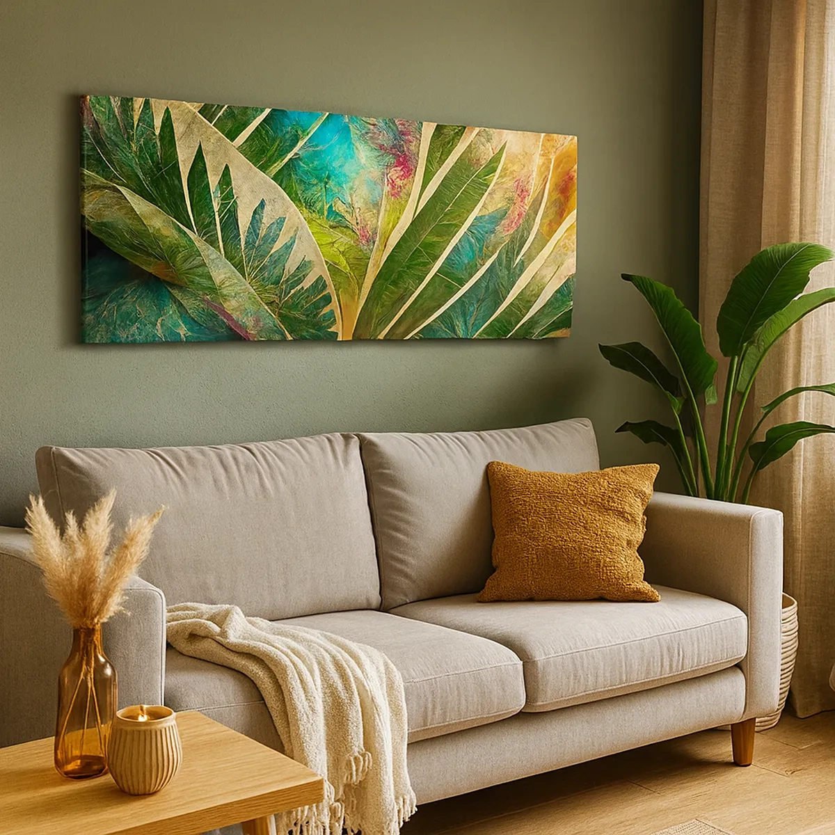 Schilderen op canvas - De kleuren van de tropen - 30x30 cm