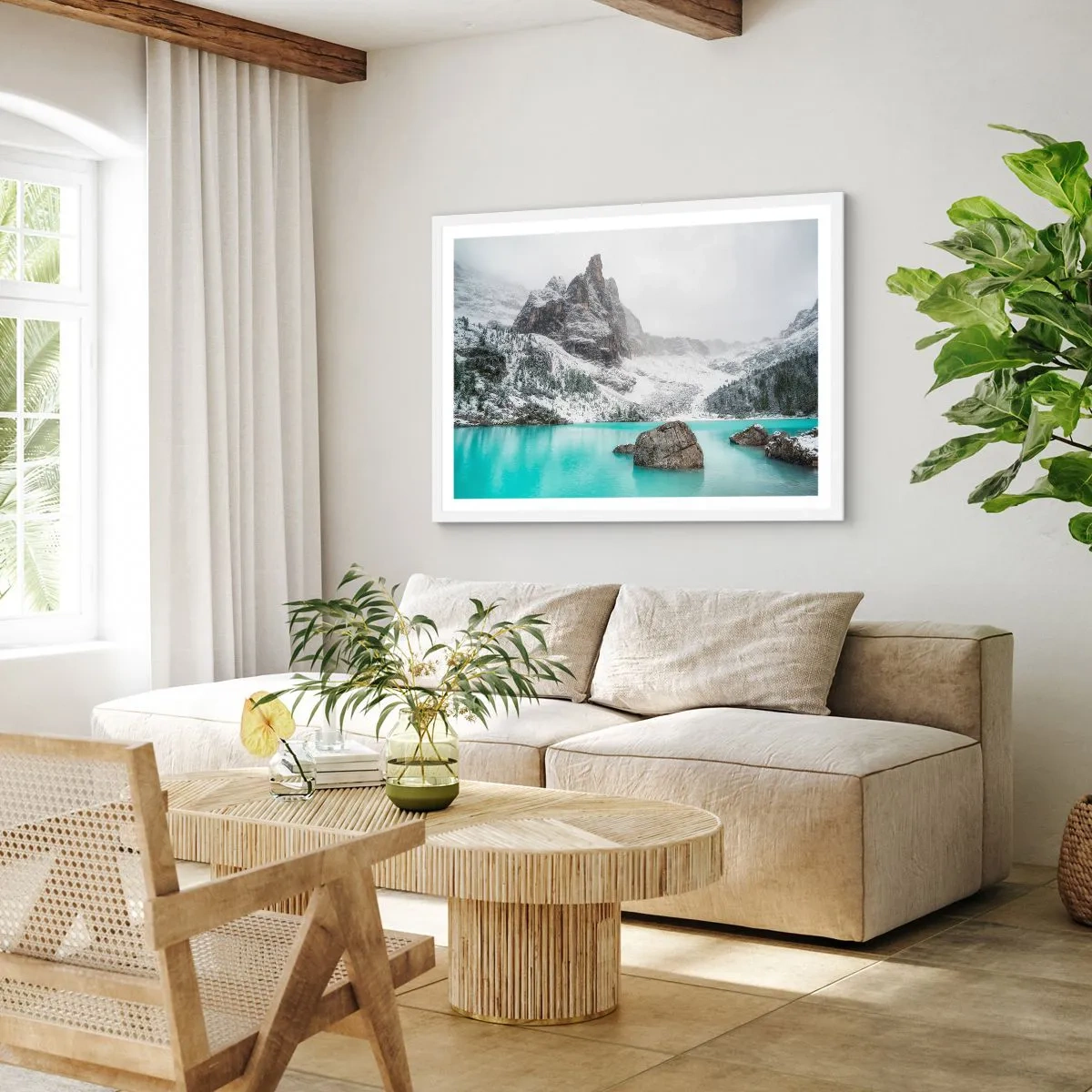 Poster in een witte lijst - Bewakend - 50x40 cm