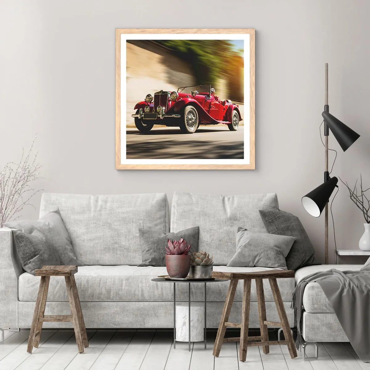 Een poster in een licht eiken lijst - Mooier dan Nike van Samothrace - 40x40 cm