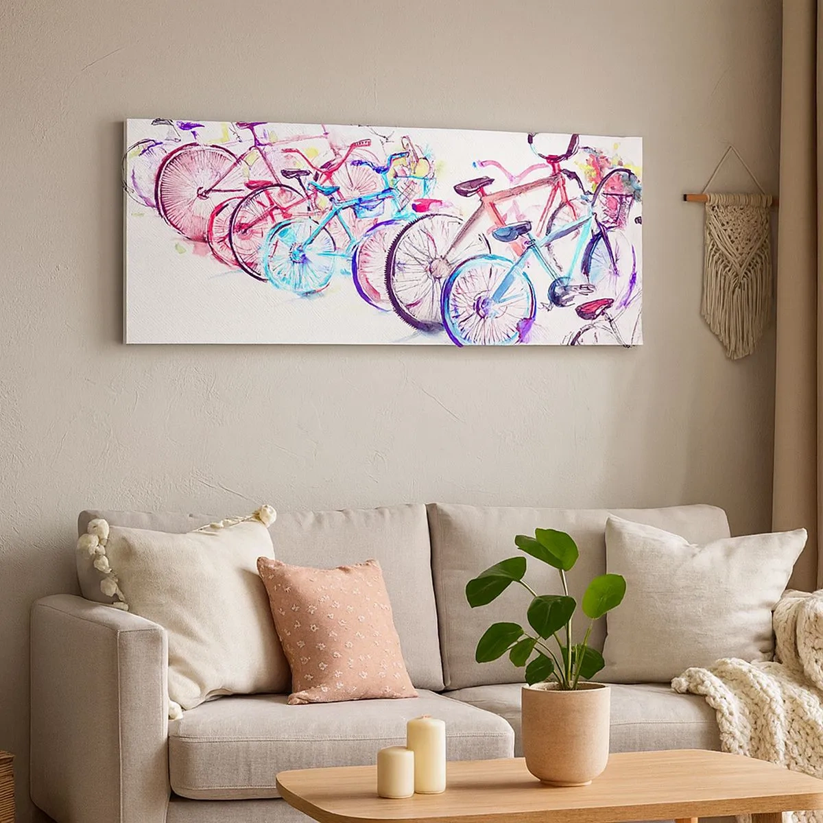 Schilderen op canvas - Congres van de Antymoto-club - 100x40 cm