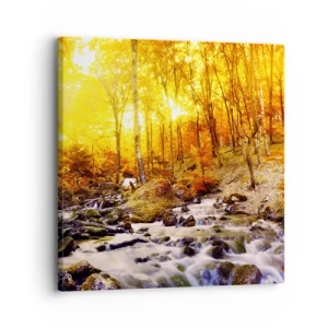 Schilderen op canvas - Stenen gezet in goud en platina - 30x30 cm