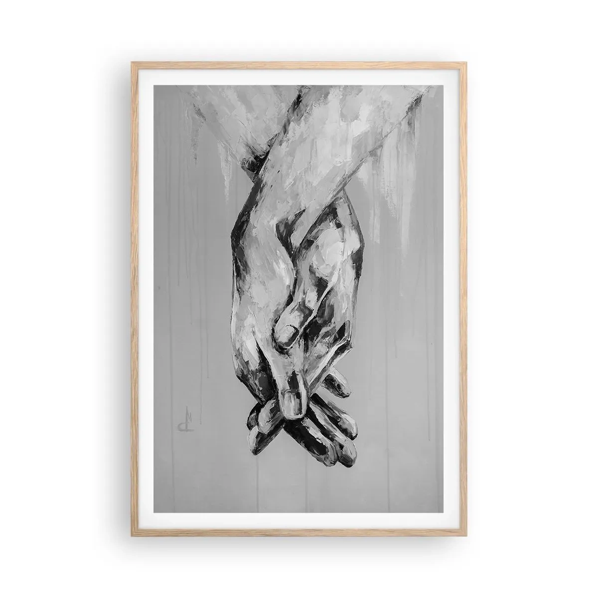 Een poster in een licht eiken lijst - Begin… - 70x100 cm