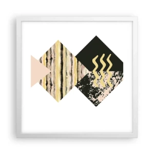 Poster in een witte lijst - Er is niet zo eenvoudig - 40x40 cm