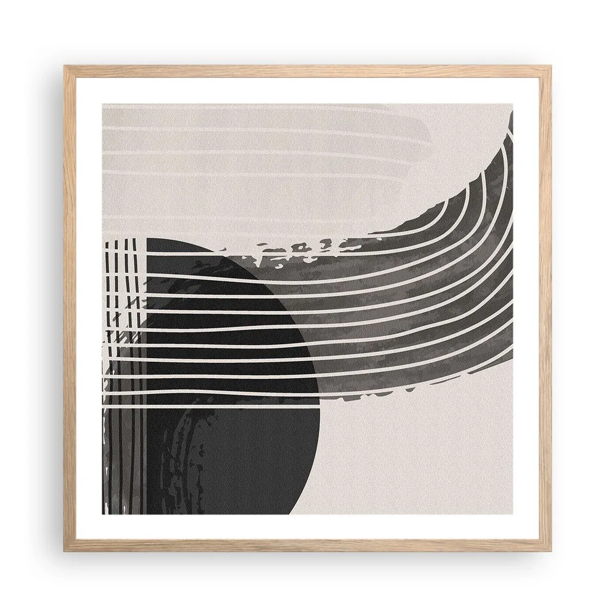 Een poster in een licht eiken lijst - Daar en terug - 60x60 cm