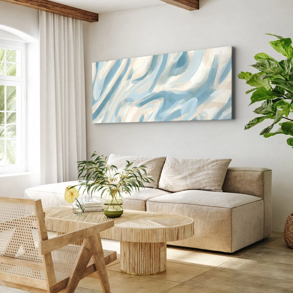 Schilderen op canvas - Lente briesjes - 100x40 cm