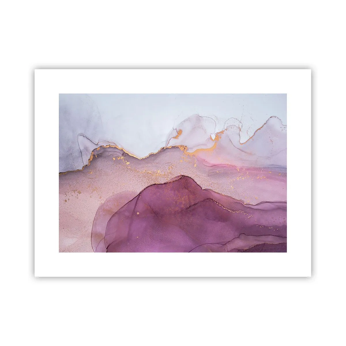 Poster - Lila en paarse golven - 40x30 cm