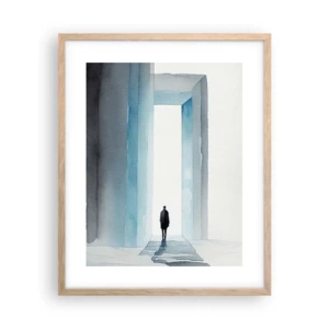 Een poster in een licht eiken lijst - Leef zonder grenzen - 40x50 cm