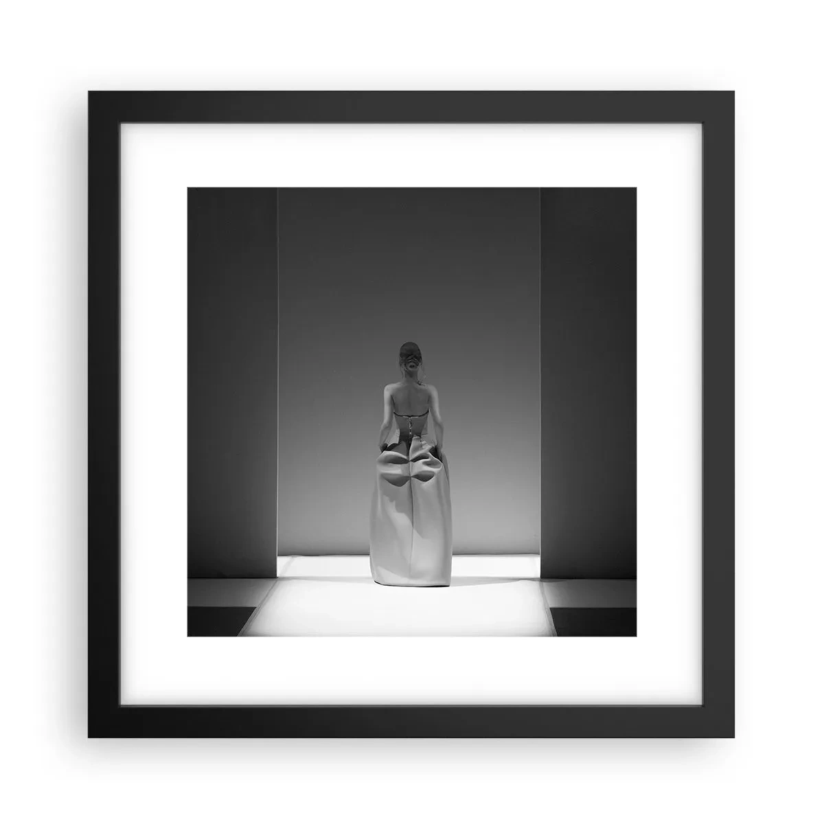 Poster in een zwarte lijst - Verfijnde eenvoud - 30x30 cm