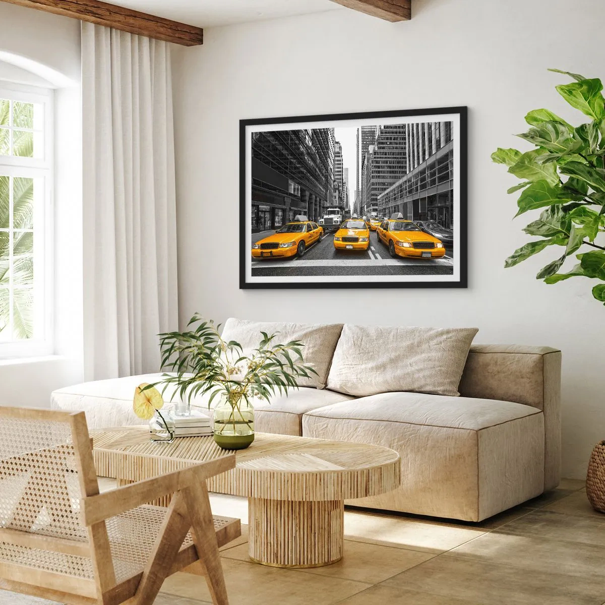 Poster in een zwarte lijst - Wij geven de stad de kleuren - 70x50 cm