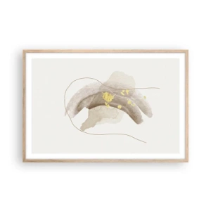 Een poster in een licht eiken lijst - Ontmoet in de ruimte - 91x61 cm