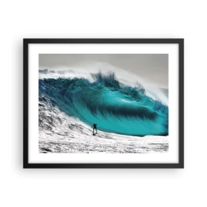 Poster in een zwarte lijst - Uitdaging aanvaard - 50x40 cm