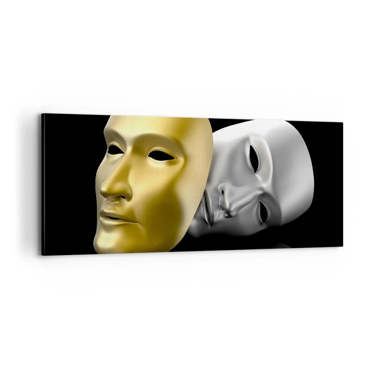 Schilderen op canvas - Het leven is theater - 100x40 cm