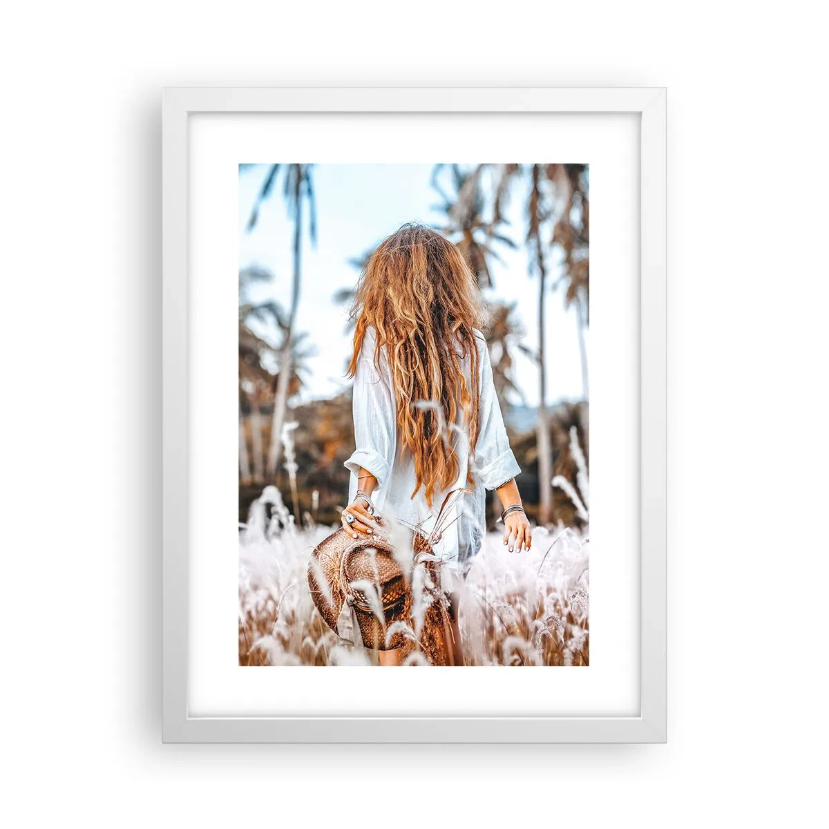 Poster in een witte lijst - Geboren uit graspluis - 30x40 cm