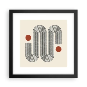 Poster in een zwarte lijst - Van het begin tot het eind - 30x30 cm