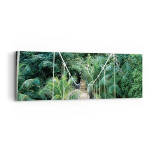 Schilderen op canvas - Welkom in de jungle! - 90x30 cm