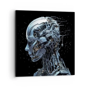 Schilderen op canvas - Technologie is een vrouw - 70x70 cm