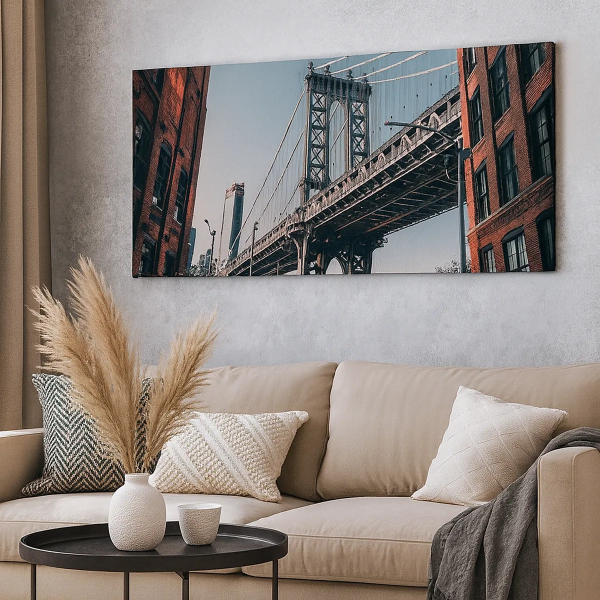 Schilderen op canvas - Over de golven van de stad - 30x30 cm