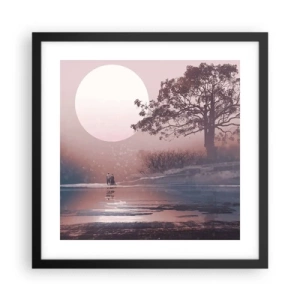 Poster in een zwarte lijst - nacht wonderen - 40x40 cm