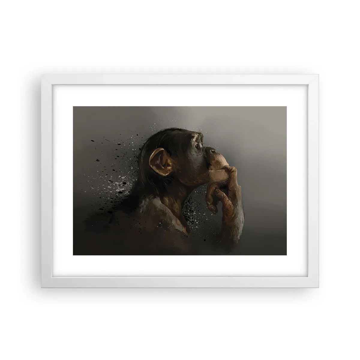 Poster in een witte lijst - Zeker een denker - 40x30 cm