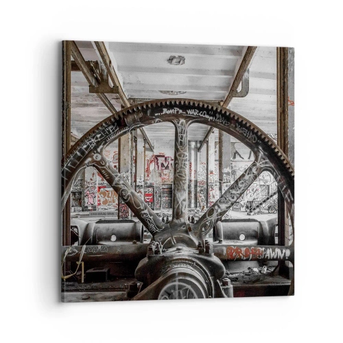 Schilderen op canvas - Het geheime leven van de fabriek - 70x70 cm