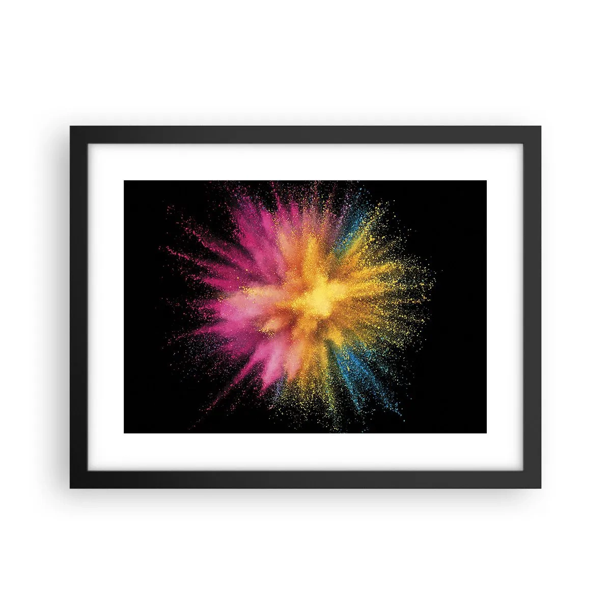 Poster in een zwarte lijst - De geboorte van kleuren - 40x30 cm
