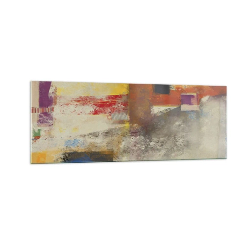 Schilderen op glas - Kleur geometrie - 140x50 cm