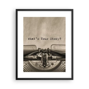 Poster in een zwarte lijst - Vertel het mee - 40x50 cm