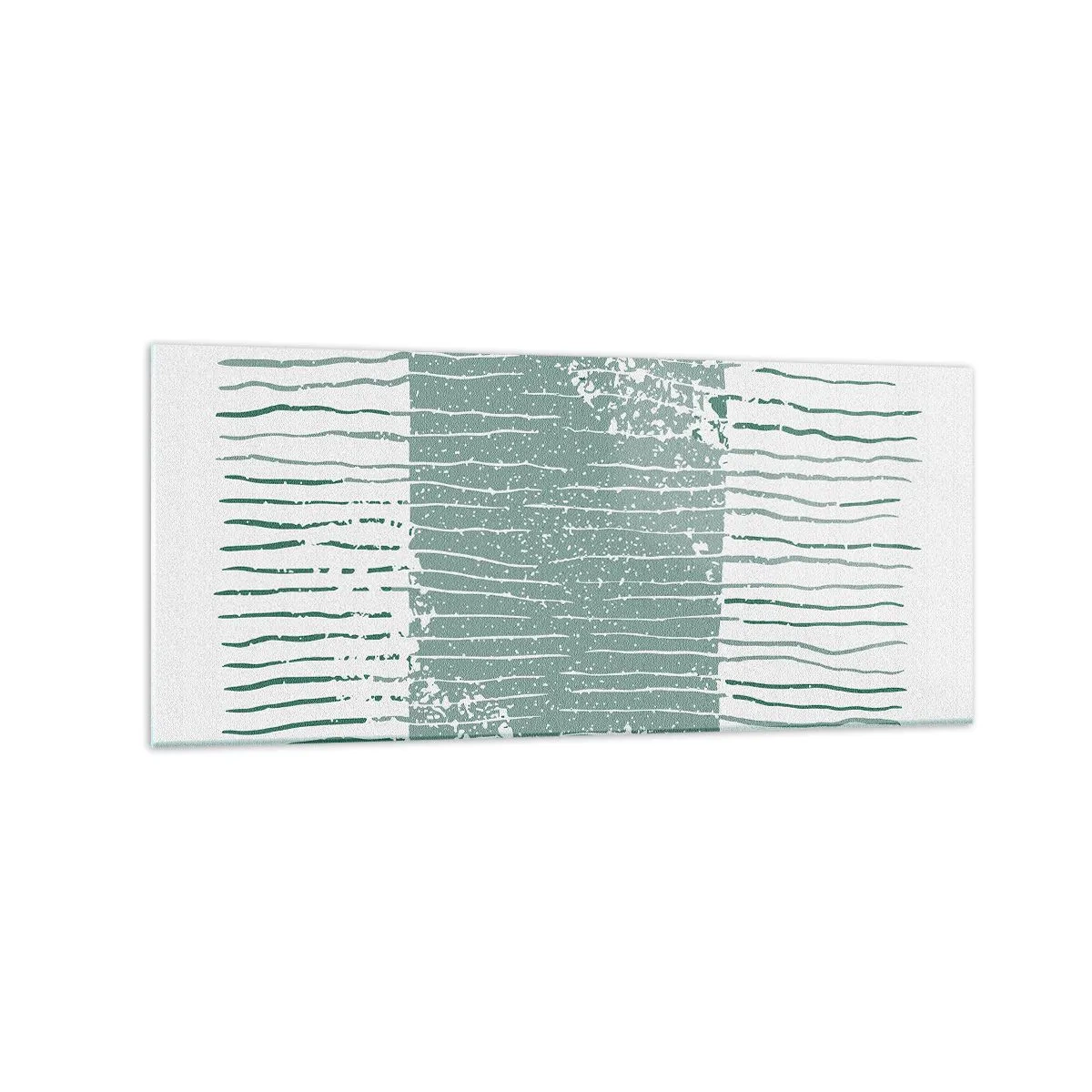 Schilderen op glas - Mariene abstractie - 120x50 cm