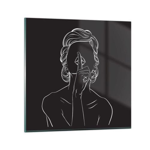 Schilderen op glas - Schoonheid bloeit in stilte - 30x30 cm