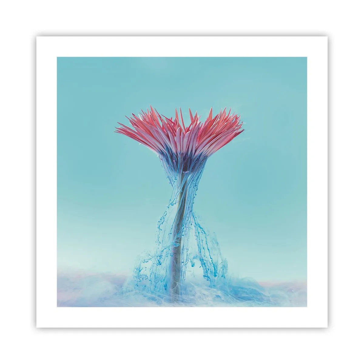 Poster - In een verkwikkende omhelzing - 50x50 cm