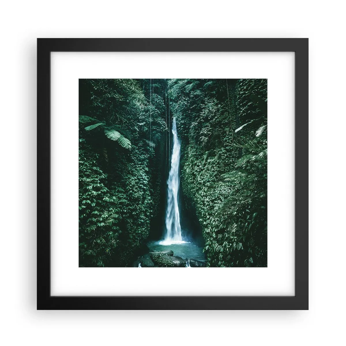 Poster in een zwarte lijst - Tropische spa - 30x30 cm