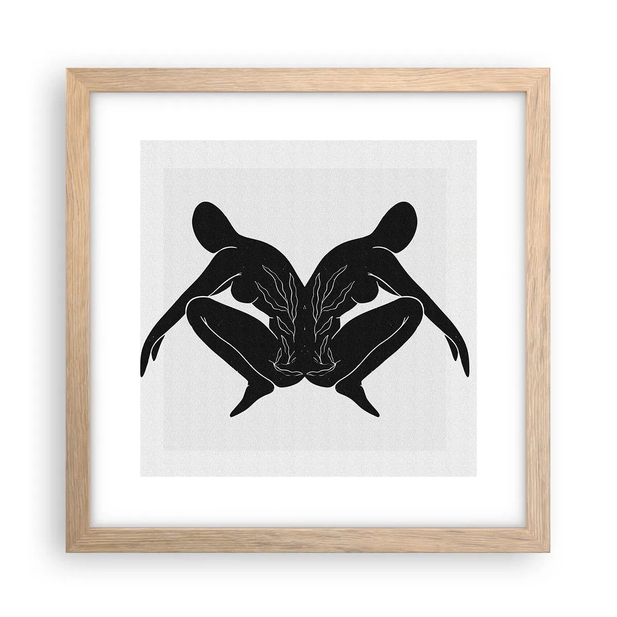 Een poster in een licht eiken lijst - Een gemeenschappelijke ziel - 30x30 cm