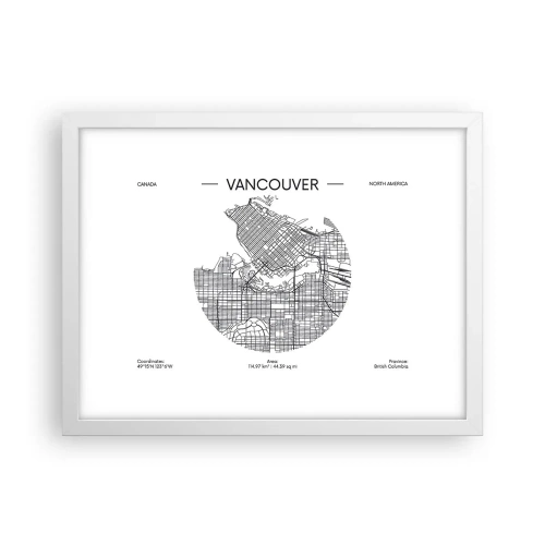 Poster in een witte lijst - Anatomie van Vancouver - 40x30 cm
