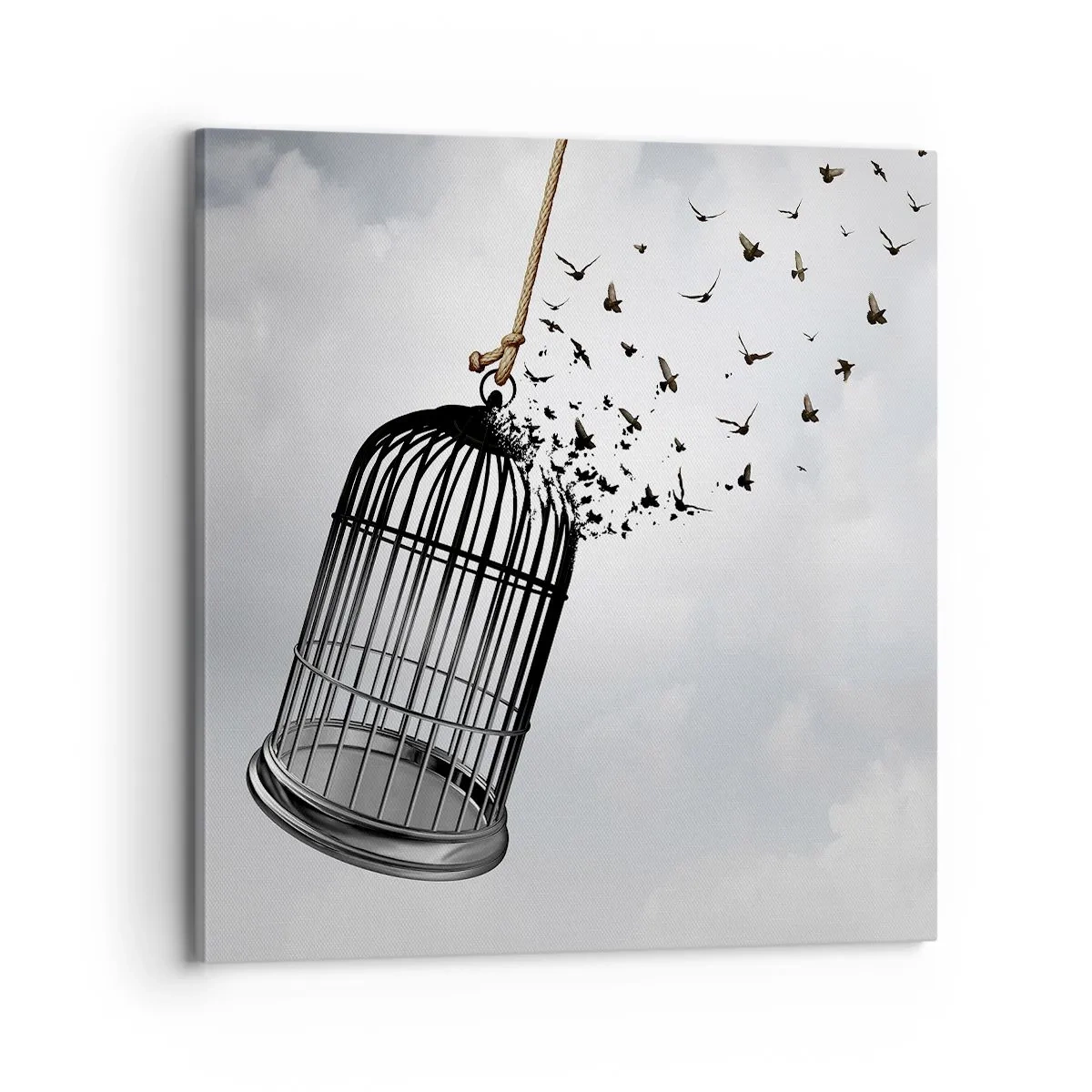 Schilderen op canvas - Geloof ... Hoop ... Vrijheid! - 70x70 cm