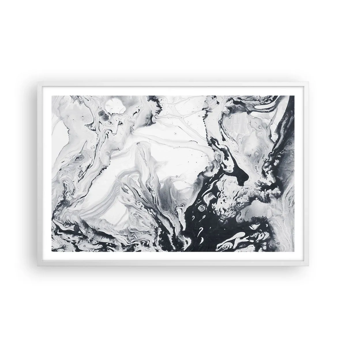 Poster in een witte lijst - Het binnenste van de aarde - 91x61 cm