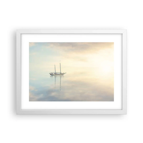 Poster in een witte lijst - In een zee van stilte - 40x30 cm