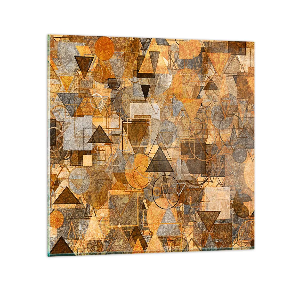 Schilderen op glas - De wereld in vorm - 70x70 cm