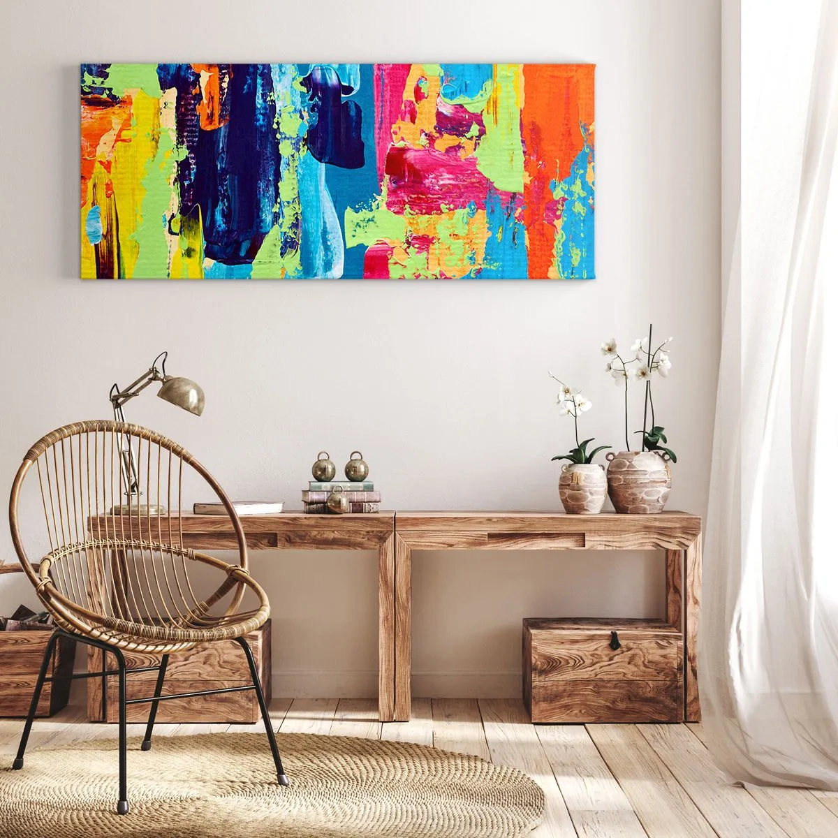 Schilderen op canvas - Het leven is mooi! - 100x40 cm